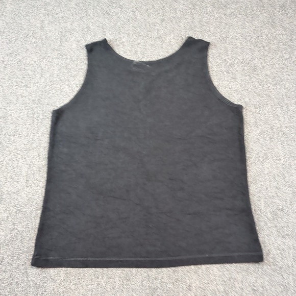 Chicos Travelers Tank Top Size 3 XL Black Scoop Neck Ribbed Travelwear Layering — photo 2